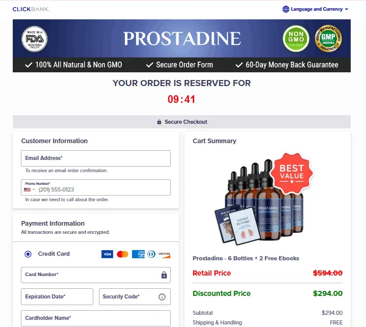 Prostadine order